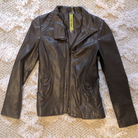 NWOT Soia & Kyo Leather Jacket - Picture 1 of 4